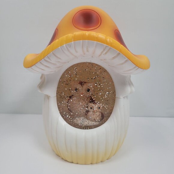 Cracker Barrel Mushroom Owl Glitter Globe NIB - Picture 5 of 12